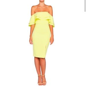 Bardot off the shoulder ruffle dress
